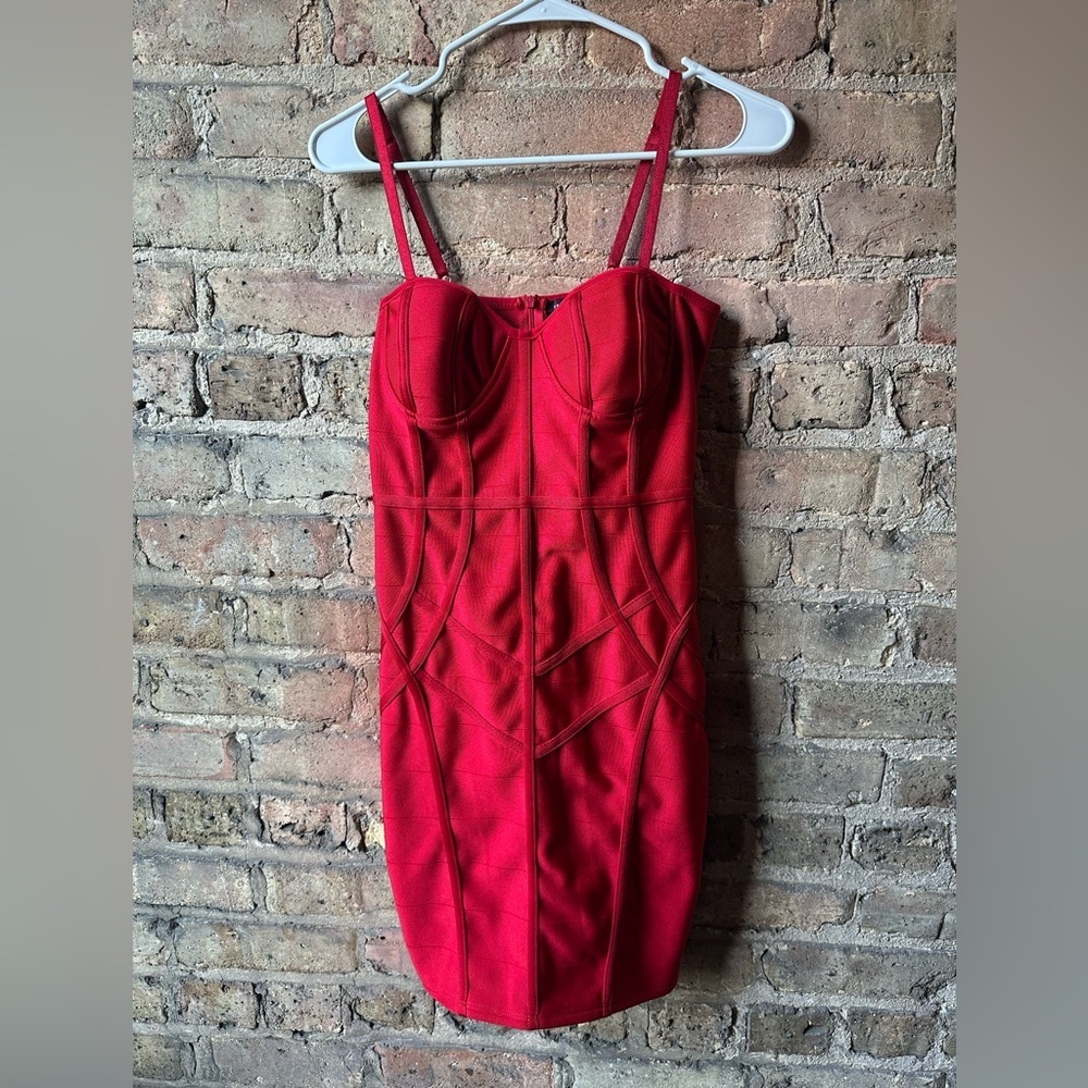 Haute Monde Scarlet Strappy Dress